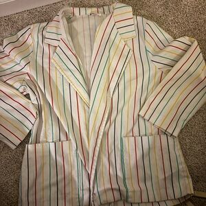 Striped Multicolor Women's Blazer